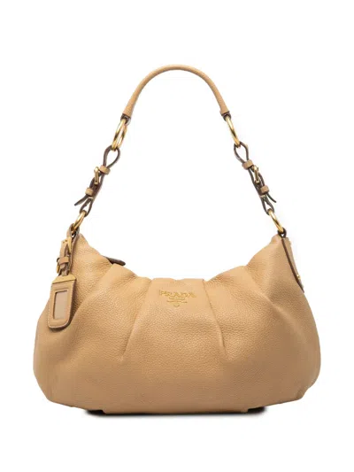 Pre-owned Prada 2000-2025 Vitello Daino Hobo Bag In Brown