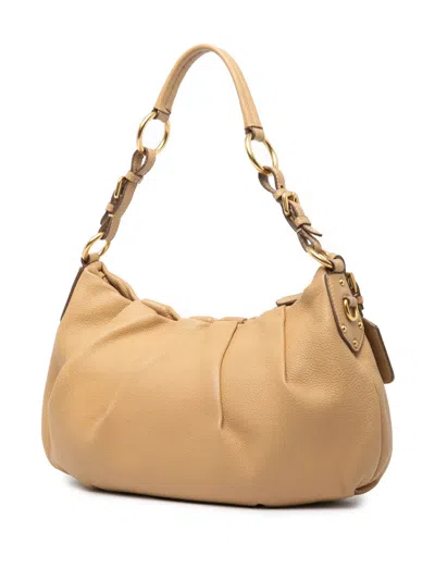 Pre-owned Prada 2000-2025 Vitello Daino Hobo Bag In Brown