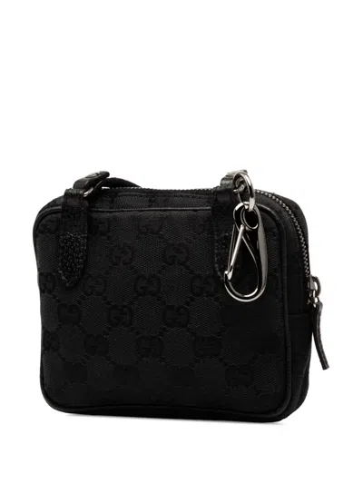 Pre-owned Gucci 2000-2015 Gg Canvas Crossbody Bag In Black