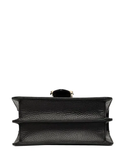Pre-owned Gucci 2016-2025 Small Dollar Calfskin Interlocking G Crossbody Bag In Black