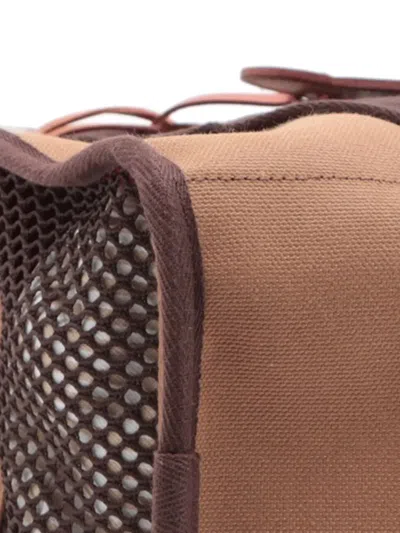 Pre-owned Hermes 2022 Toile Carrying Bag For Dogs Travel Bag In Brown