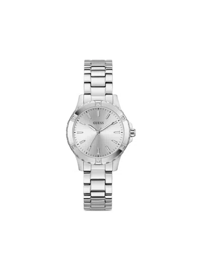 Guess Usa Stainless Steel Quartz 35mm In Metallic