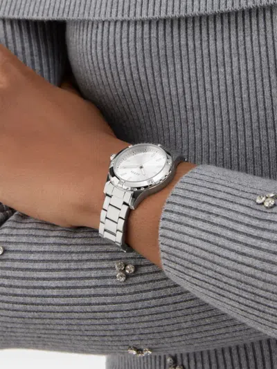 Guess Usa Stainless Steel Quartz 35mm In Metallic