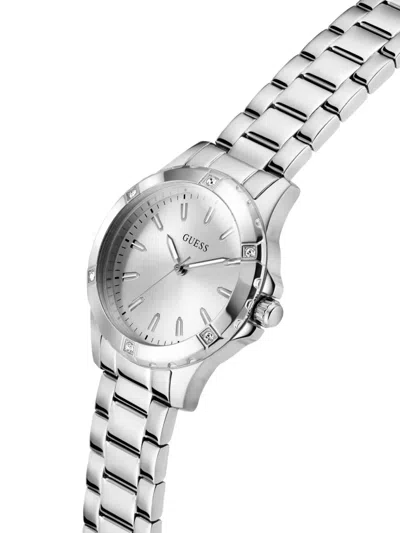 Guess Usa Stainless Steel Quartz 35mm In Metallic