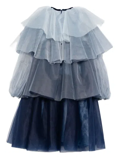 Alapage Amelia Ruffled Dress In Blue