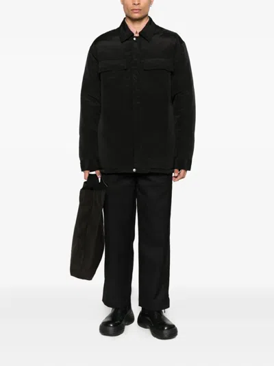 Peacemaker Oamc Zipped-pocket Straight-leg Trousers In Black