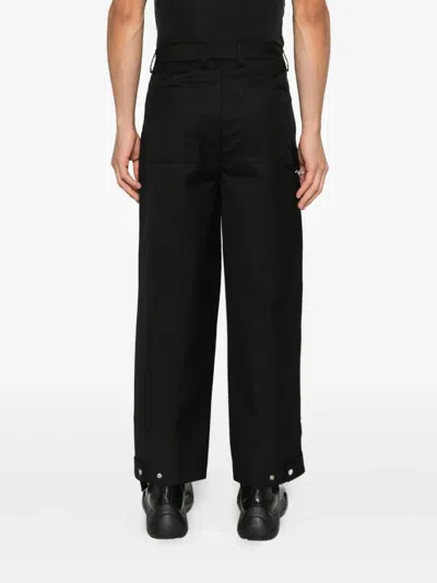 Peacemaker Oamc Zipped-pocket Straight-leg Trousers In Black