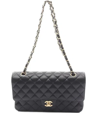 Pre-owned Chanel 2020-2021 Matelasse Flap Chain Shoulder Bag In Black