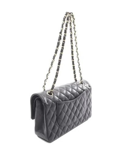 Pre-owned Chanel 2020-2021 Matelasse Flap Chain Shoulder Bag In Black
