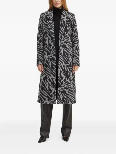 Karl Lagerfeld Patterned Coat In Gray