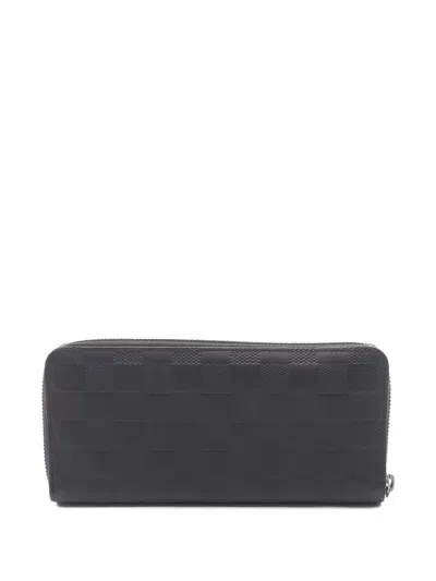 Pre-owned Louis Vuitton 2021s Damier Infini Zippy Wallet In Black