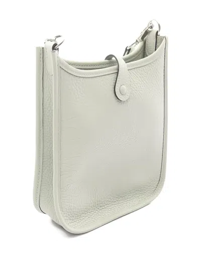 Pre-owned Hermes 2023 Evelyn Tpm Vert Fizz Perforated Mini Bag In Green