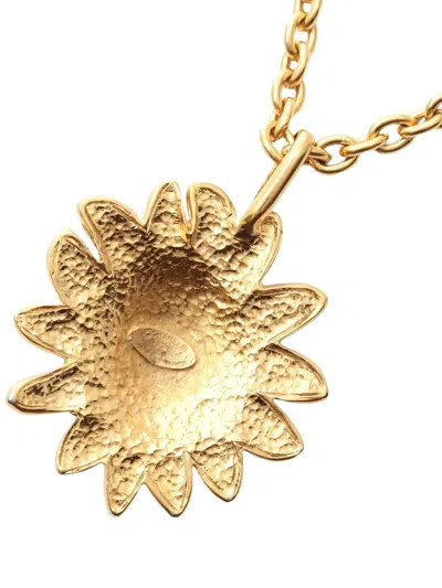 Pre-owned Chanel 1986-1988 Coco Mark Lion Necklace In Gold