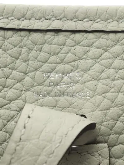 Pre-owned Hermes 2023 Evelyn Tpm Vert Fizz Perforated Mini Bag In Green