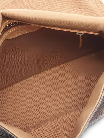 Pre-owned Louis Vuitton 2001 Monogram Looping Tote Bag In Brown