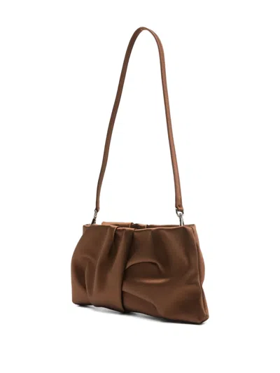 Jimmy Choo Twisted Clutch Bag In Brown