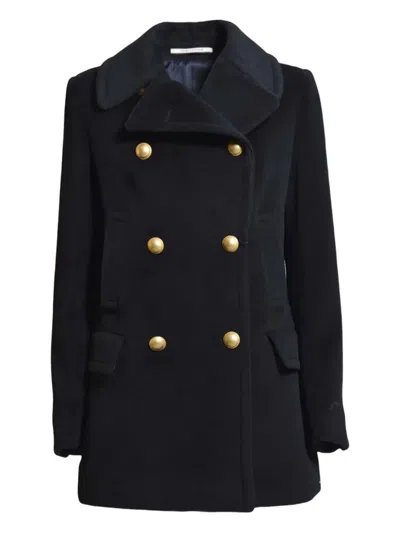 Tagliatore Double-breasted Buttoned Coat In Blue
