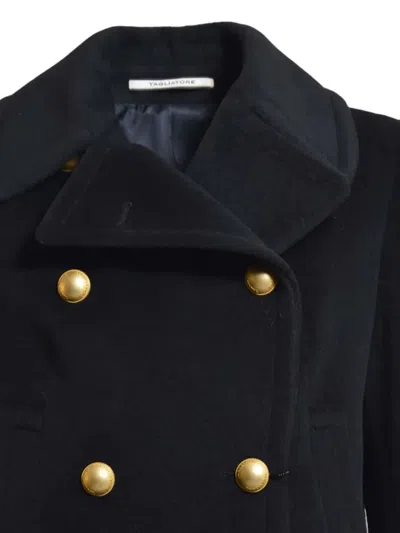 Tagliatore Double-breasted Buttoned Coat In Blue