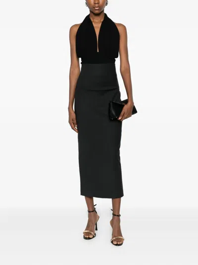 Alberta Ferretti High-waisted Skirt In Black