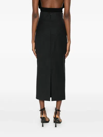 Alberta Ferretti High-waisted Skirt In Black