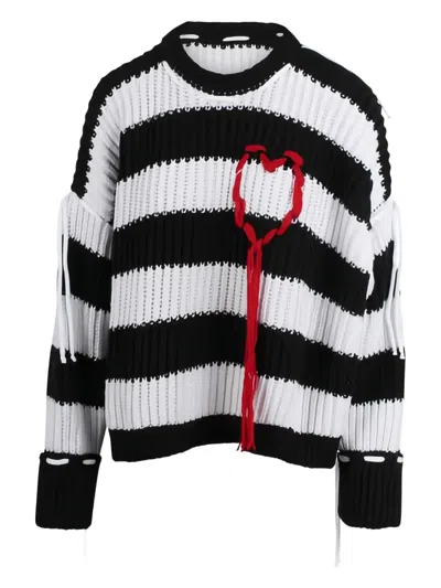 Ssheena Kannella Striped Sweater In Black