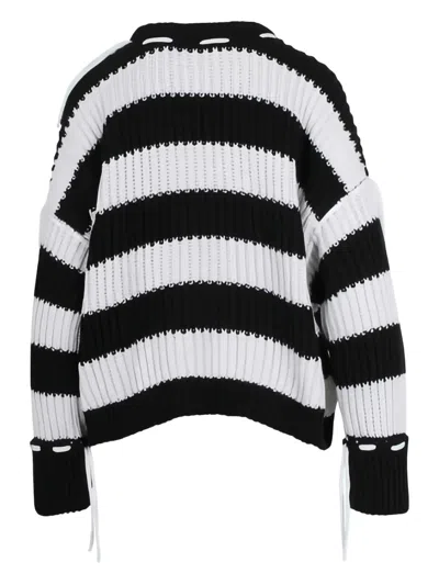 Ssheena Kannella Striped Sweater In Black