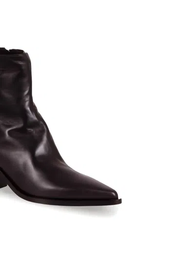 Pomme D'or Pointed Ankle Boots In Black