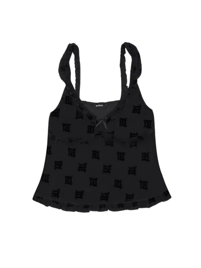Misbhv Monogram-pattern Pyjama Top In Black