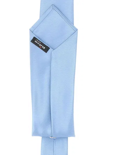 Kiton Silk Tie In Blue