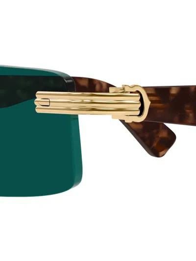 Cartier Rimless Sunglasses In Green