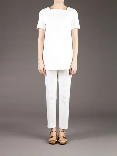 Galitzine Paneled Trouser Set In White