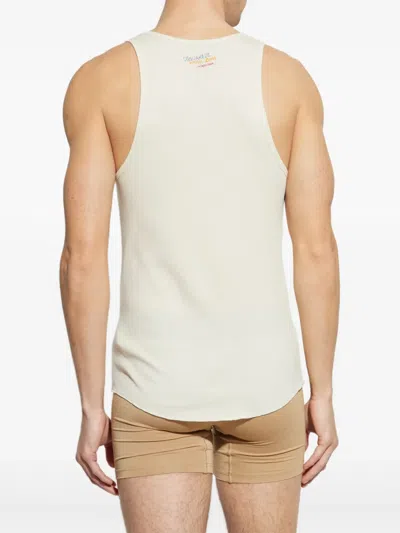 Dsquared2 Cotton Tank Top In Neutral