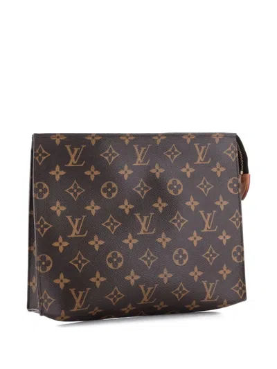 Pre-owned Louis Vuitton Monogram Canvas Toiletry Pouch In Brown