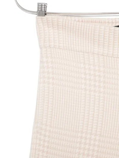 D Exterior Check-pattern Trousers In Neutral