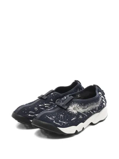 Pre-owned Dior Sequin-embellished Sneakers In Blue