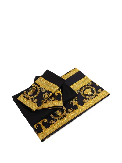 Versace Medusa Motif Bedding (set Four Pieces) In Black