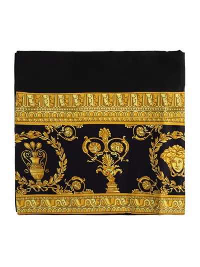 Versace Medusa Motif Bedding (set Four Pieces) In Black