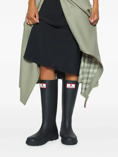 Maison Kitsuné X Hunter Unisex Downpoor Waterproof Rubber High Boots Shoes In Black