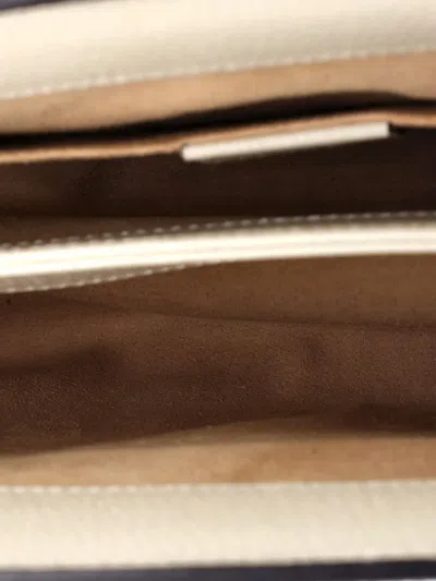 Pre-owned Gucci Ophidia Chain Shoulder Bag Flora Gg Coated Canvas Small Crossbody Bag In Neutral