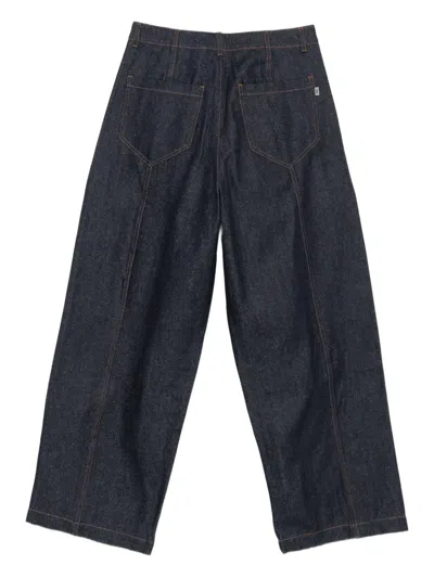 Ymc You Must Create Pleated Trousers In Blue
