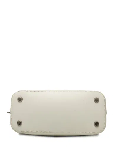 Pre-owned Balenciaga 2018 S Grained Calfskin Ville Top Handle Bag Satchel In White