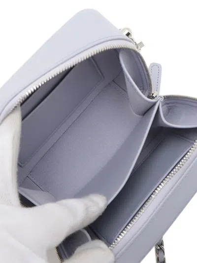 Pre-owned Chanel 2021 Cc Quilted Caviar Camera Bag Crossbody Bag In Purple