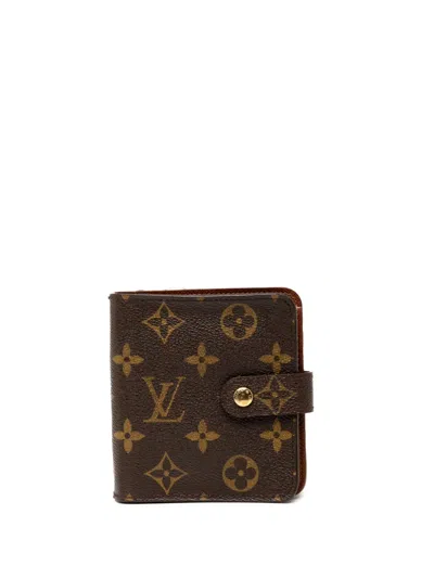 Pre-owned Louis Vuitton 2005 Monogram Bifold Compact Wallet Small Wallets In Brown