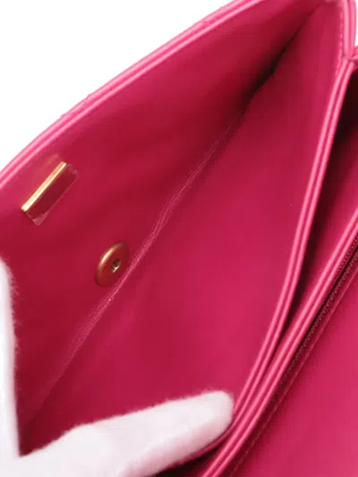 Pre-owned Chanel 2021-2025 Small Quilted Lambskin On And On Chain Flap Shoulder Bag In Pink