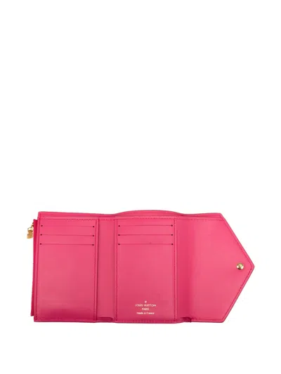 Pre-owned Louis Vuitton 2021-2025 Nanogram Victorine Wallet Small Wallets In Pink