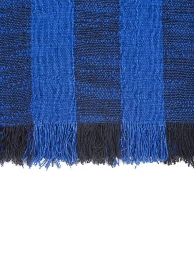 Tom Dixon Band Striped Throw (200cm X 160cm) In Blue