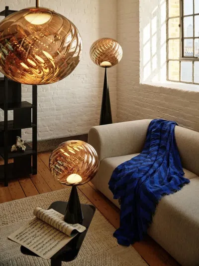 Tom Dixon Band Striped Throw (200cm X 160cm) In Blue