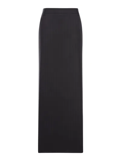 The Nina Studio Jersey Pencil Skirt In Black