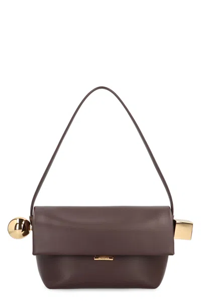 Jacquemus "rond Carré" Shoulder Bag In Brown