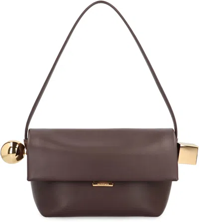 Jacquemus "rond Carré" Shoulder Bag In Brown